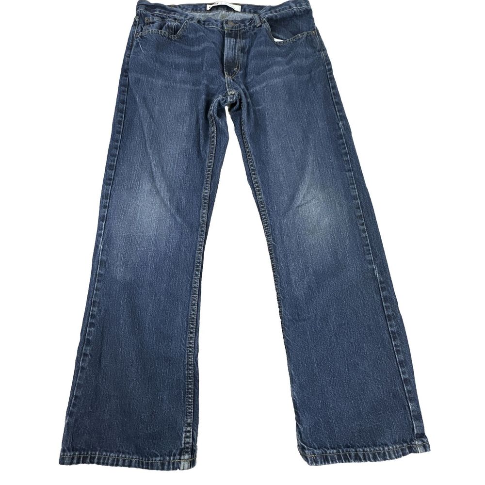 Levis 527 Bootcut Jeans Men 34X28 Blue Denim 100% Cotton Western Y2K
